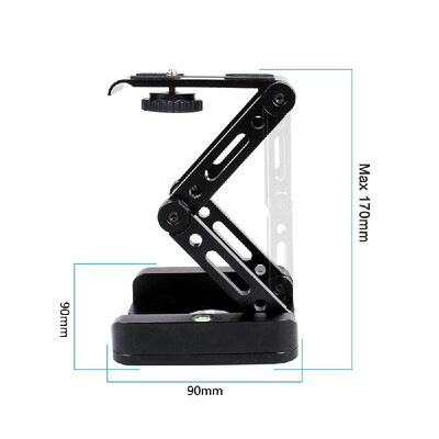 

Portable Aluminum Alloy Flexible Foldable Tilt Head Z-shaped Tripod Head for Canon Nikon Sony DSLR ILDC Cameras Max Load 35kg