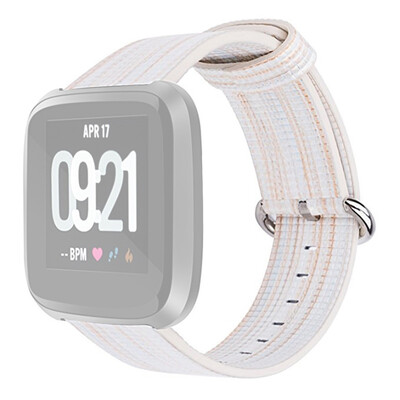 

〖Follure〗Woven Nylon Pattern Replacement Band StrapFilm TPU Cover For Fitbit Versa Lite