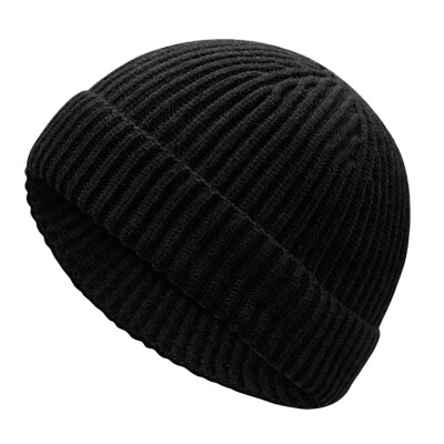 

Tailored Autumn And Winter Keep Warm Short Knit Hats Men And Women Pure Color Cap