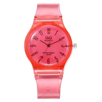 

New Women Watches Roman Numeral Dial Ladies Quartz Wristwatch Transparent Jelly Color Silicone Strap Simple Clock Reloj Mujer