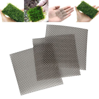

Hot Sale 5pcs Aquarium Fish Tank Stainless Steel Wire Mesh Pad Plants Moss Net Decor 8x8cm
