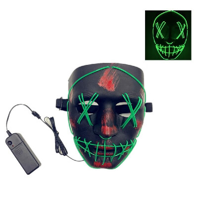 

LEDs Glowing Face Flash Masks Different Light Modes with Batterys Case Controller Head Cover for Halloween Festival Halloween Fest