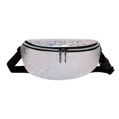 

Waterproof Bling Shoulder Waist Bags Women Fanny Patent Leather Chest Bags