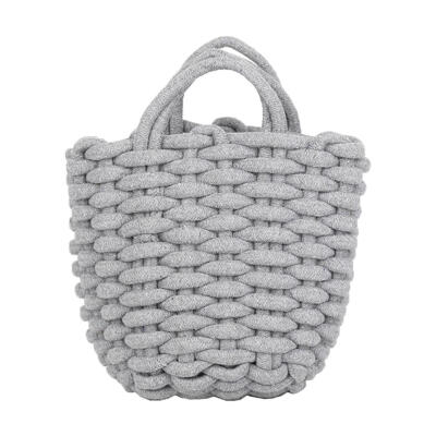 

Handmade Cotton Rope Woven Shoulder Handbags Women Beach Shopping Totes