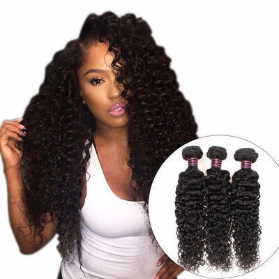 

3 Bundles Malaysian Curly Human Hair Bundles 100 Non Remy Hair Weaving Natural Hair Extension