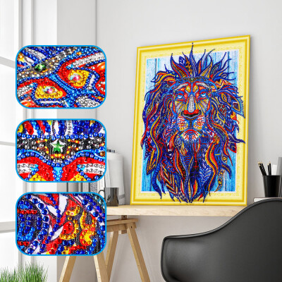 

Siaonvr Special Shaped Diamond Painting DIY 5D Partial Drill Cross Stitch Kits Crystal R