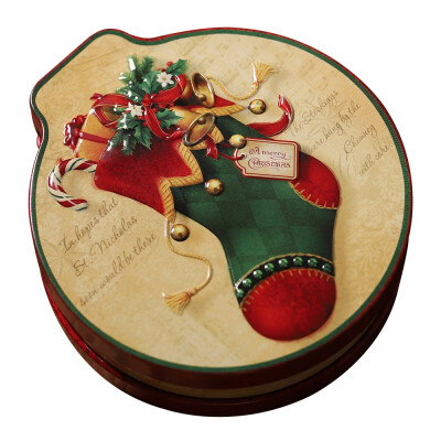 

Christmas Embossing Tinplate Empty Tins With Hanging Rope Candy Cookie Gift Storage Container Decorative Box