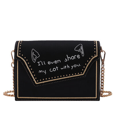 

New lady small bag handbags new 2019 fashion Korean version of the Messenger bag female wild diamond studded shoulder chain bag