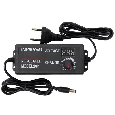 

AC to DC Adapter 9V-24V 3A Universal Adjustable Electricity Charge with Display Screen Regulated Voltage