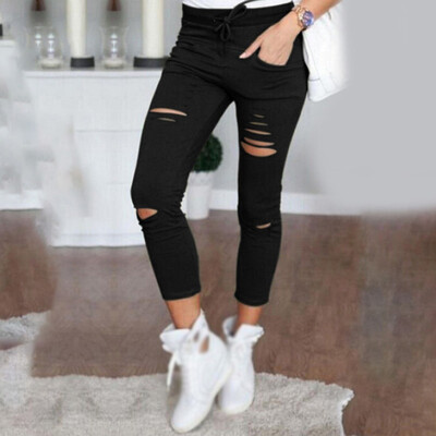 

Women Slim Stretch High Waist Long Pants Leggings Skinny Pencil Trousers