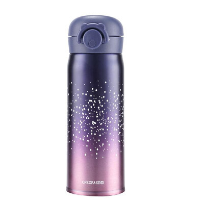 

500ml Stainless Steel Vacuum Insulation Cup Starry Sky Bounce Vacuum Flask Thermal Water Bottle Thermos Cup Leak-proof Straight Cu