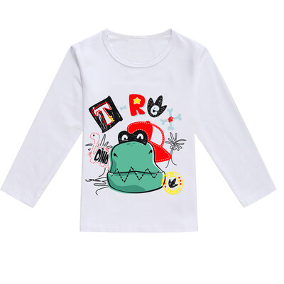 

Toddler Baby Kids Boys Girls Spring Cartoon Print Tops T-shirt Casual Clothes
