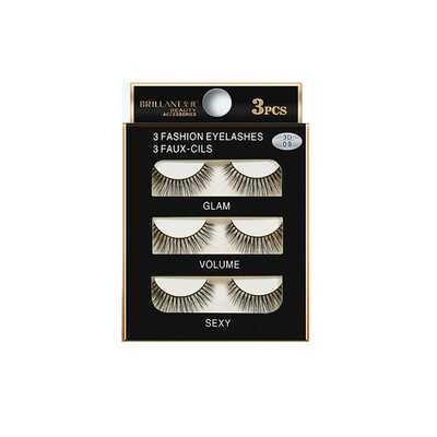 

〖Follure〗3 Pairs 3D Long False Eyelashes Makeup Natural Fake Thick Black Eye Lashes