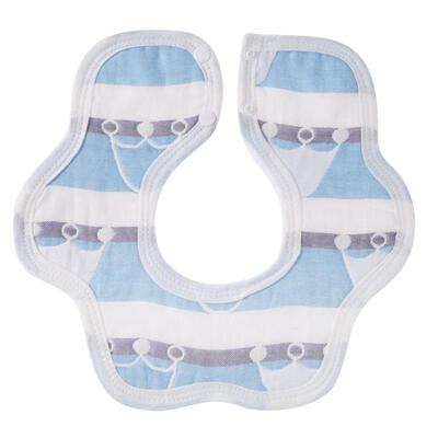 

Cute Infant Baby Bib Crown Jacquard Gauze Towel 360 Degree Rotation