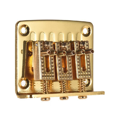 

3-String Hardtail Guitar Bridge Fixed 3-Saddle Bridges with Screws&Wrench Replacement Parts for Ukulele Electric Guitars Green