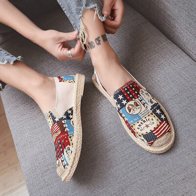

Mens shoes in summer old Beijing cloth shoes fisherman shoes Korean version 100 canvas board shoes autumn tide shoes