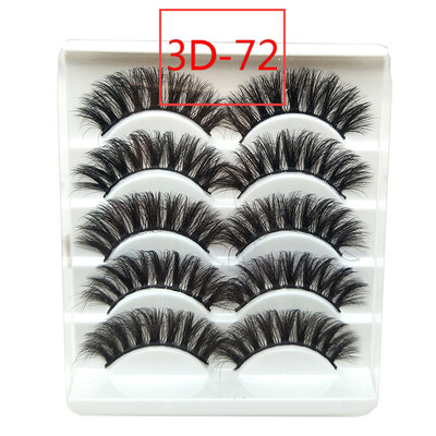 

Gobestart Luxury Makeup 5Pair 3D False Lashes Fluffy Strip Eye Mix lashes Natural Party
