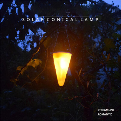 

〖Follure〗Solar Outdoor Garden Landscape Night Lights Lamp Hanging Tree Cone Shaped 12 LED