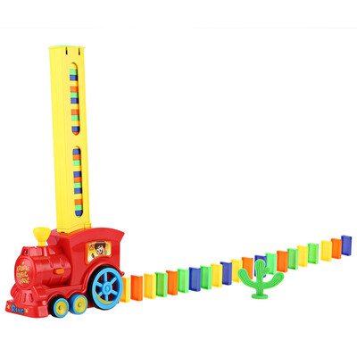 

Domino Train Toy Car Truck Vehicle with Lights Sound for Kids 60pcs