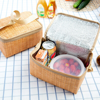 

Siaonvr Portable Insulated Thermal Cooler Lunch Box Tote Storage Bag Picnic Container