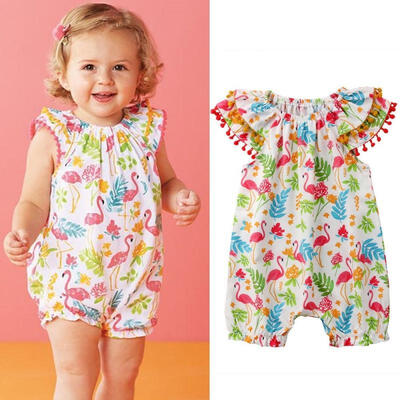 

US Stock Hot fashion Kids Baby Girl Clothes Flower Romper Jumpsuit Bodysuit Outfits Sunsuit