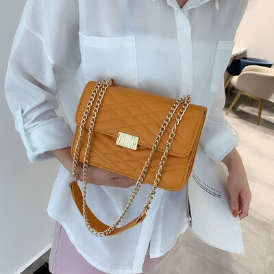 

French small bag female 2019 new wave summer fashion temperament Messenger bag wild chain single shoulder small square bag