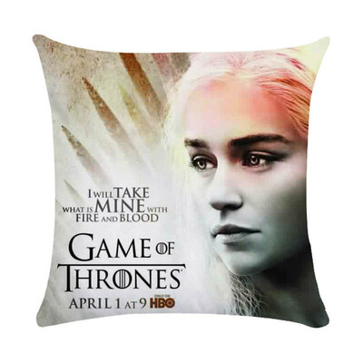 

18" Square Game of Thrones Cotton Linen Home Decorative Throw Pillow Case Cushion Cover 45cm45cm