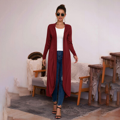 

Womens Coats Long Tops Long Sleeve Solid Color Casual Fashion Loose Cardigan