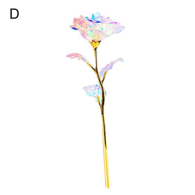 

Creative Gold Foil Plated Luminous Rose Flower Wedding Valentine Mother Day Gift