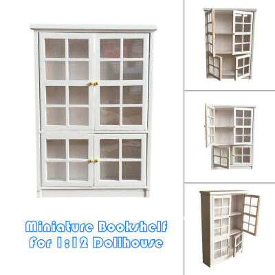 

Siaonvr 112 Dollhouse Furniture Miniature Bookshelf Cabinet Living Room Kid Pretend Toy