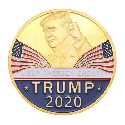 

Trump National Flag Gold Plated Commemorative Coin Souvenir Collection Gift