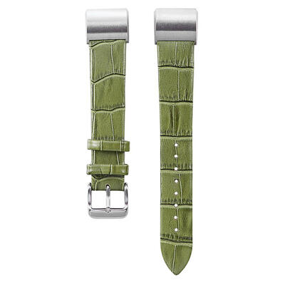 

Bamboo Joint Leather Watch Band Wrist Strap wConnector for Fitbit Charge 2