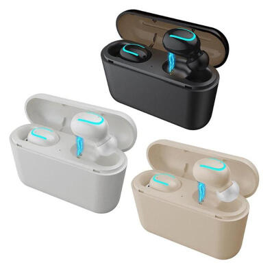 

TWS-Q32 Bluetooth 50 Wireless Earphones Water Resistant Stereo Sport Earbuds with Mic Charging Case