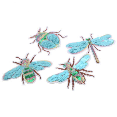 

Greensen 4Pcs Cute Insect Embroidery Patches Sewing Decoration Patch DIY Clothes Applique