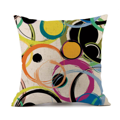 

〖Follure〗Geometric Patterns Cushion Cover Square Pillow Case Home Decor