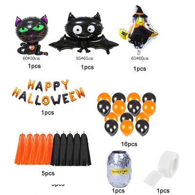 

Happy Halloween Hanging Pumpkin Star Batman Balloons Banner Festival Party Decor