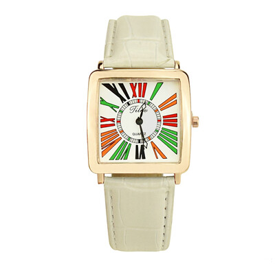 

RM Women Fashion Luxury Leisure Set Auger Leather Stainless Steel Quartz Watch