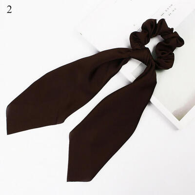 

Women Girl Bow Satin Ribbon Ponytail Scarf Hair Tie Rope Scrunchies Elastic Band