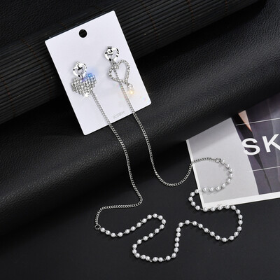 

Unisex 925 Choker Silver Pin Punk Necklace Jewelry Rhinestone Heart Chain Necklaces Stainless Steel Jewelry Necklace Lovers Gift