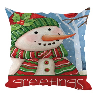 

Tailored Christmas Pillow Cover Pillowcases Decorative Sofa Cushion Cover Home Decoration