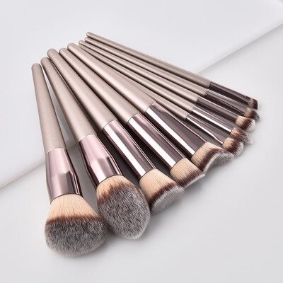 

〖Follure〗10PCS Wooden Foundation Cosmetic Eyebrow Eyeshadow Brush Makeup Brush Sets Tools