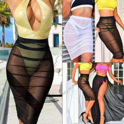 

Sexy Beach Cover Up Skirt Women Chiffon Beachwear Short Bathing Swim Suit dress