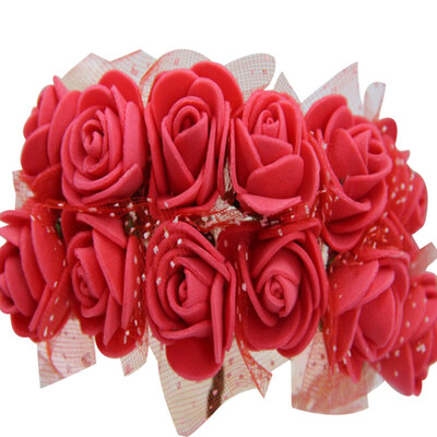 

144Pcs PE Foam Rose Head Artificial Flower for DIY Doll Wedding Car House Decor