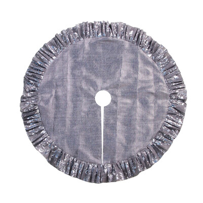 

Siaonvr Christmas Decoration 90cm Tree skirt silver plaid Christmas tree tree skirt