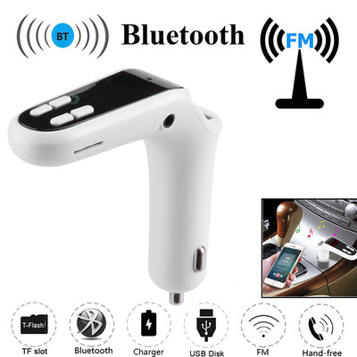 

〖Follure〗Car FM Transmitter Bluetooth Hands-free LCD MP3 Player Radio Adapter Kit Charger