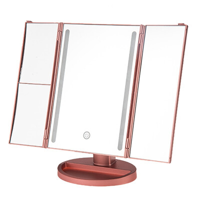 

YIDUN Led trifold makeup mirror light strips 4318