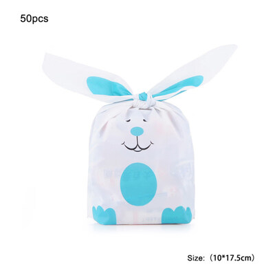 

50Pcs Cartoon Rabbit Christmas Halloween Candies Biscuits Storage Bag Container