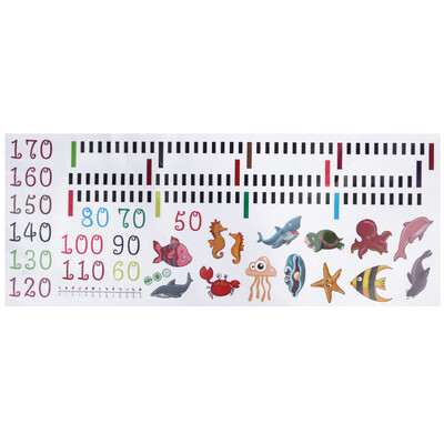 

Undersea Animals Wall Sticker Height Measurement Home Children Wall Decor