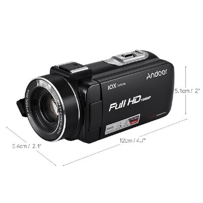 

Andoer HDV-Z82 1080P Full HD 24MP Digital Video Camera Camcorder with 039X Wide Angle Macro Lens 3" LCD Touchscreen Remote Cont