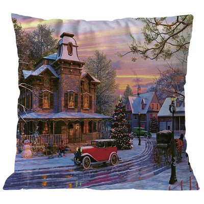 

Tailored Cotton Linen Christmas Pillow Case Sofa Car Throw Cushion Cover Home Decor